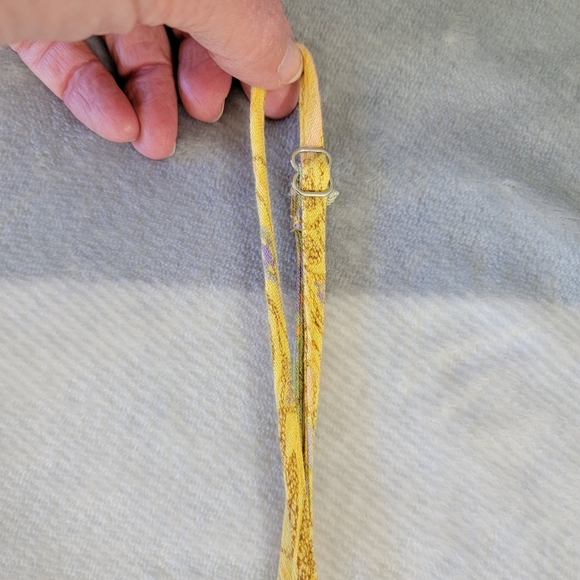 Forever 21 Yellow Green Printed Wide Leg Sleeveless Ruched Top Jumpsuit Size S - Picture 7 of 10